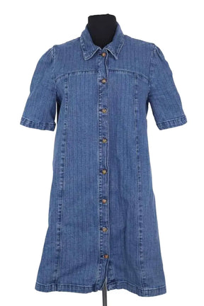 Robe Des Petits Hauts Loumina Bleu en Coton - élasthanne, taille M - Seconde Main