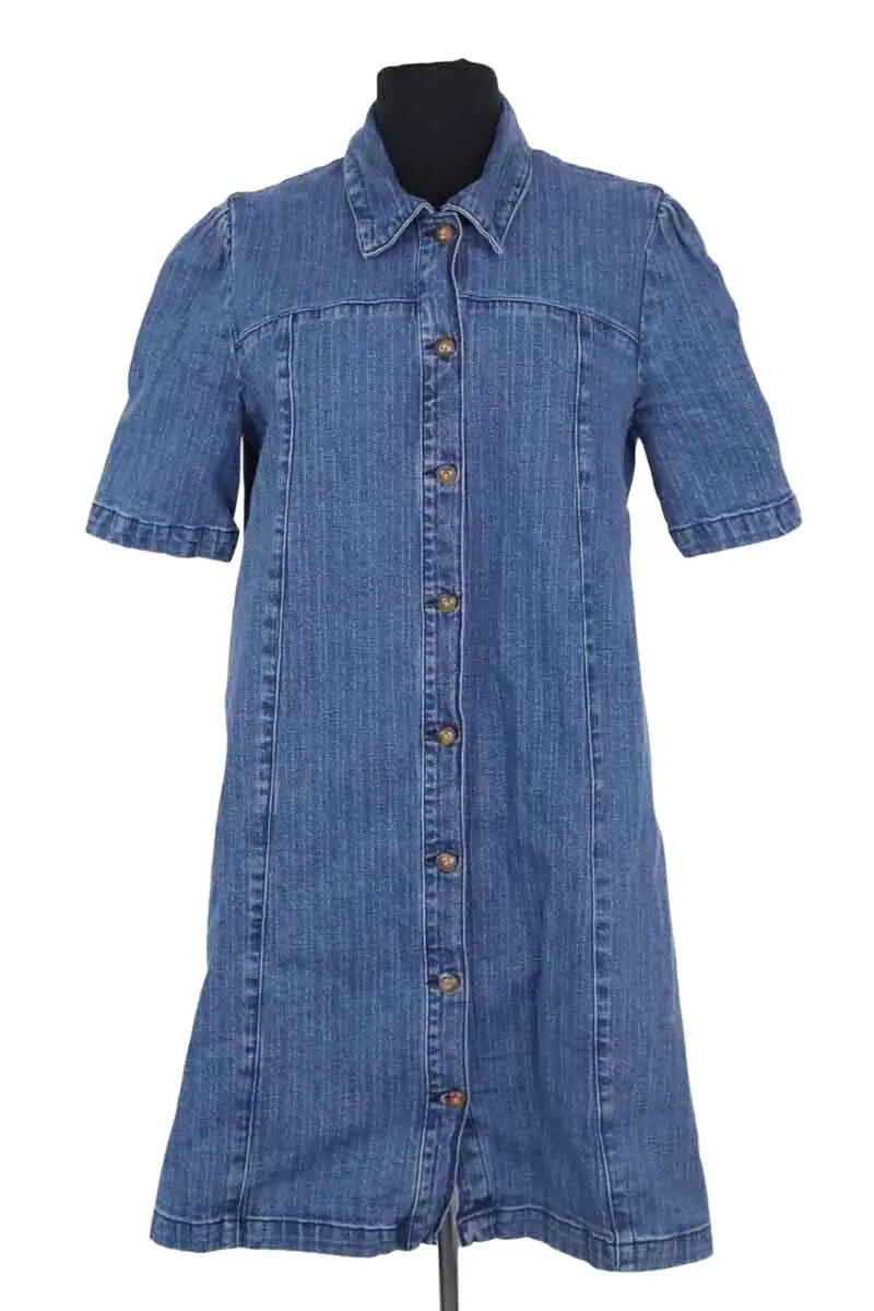 Robe Des Petits Hauts Loumina Bleu en Coton - élasthanne, taille M - Seconde Main