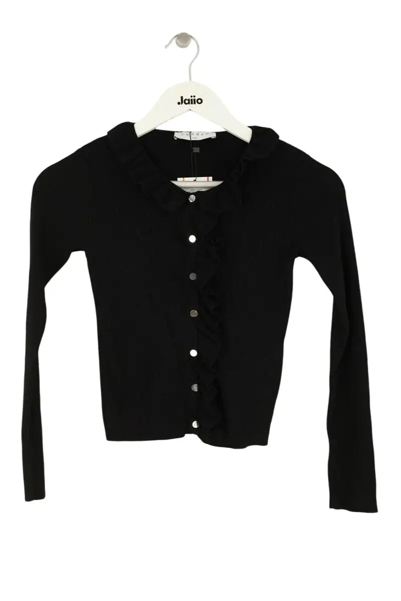 T-shirt Sandro Noir en Viscose, taille S - Seconde Main