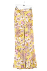 Pantalon droit Sandro Jaune en Synthétique, taille XS - Seconde Main