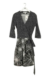Robe Diane Von Furstenberg Noir en Coton, taille XL - Seconde Main