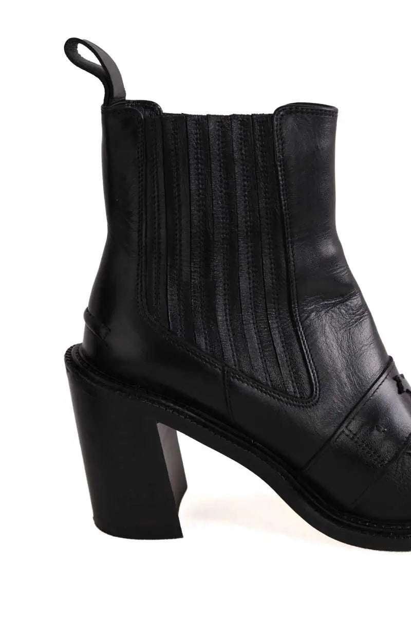 Boots Kitsuné Noir en Cuir