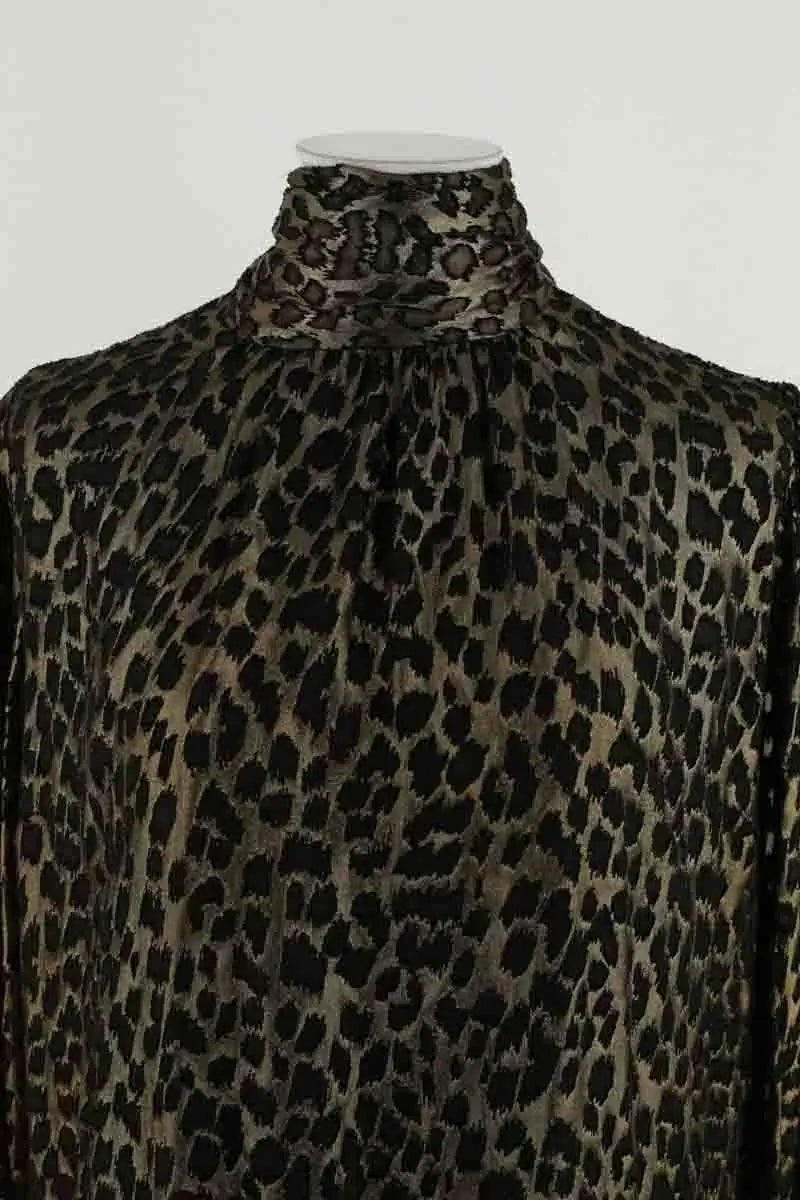 Robe Saint Laurent Doré en Soie
