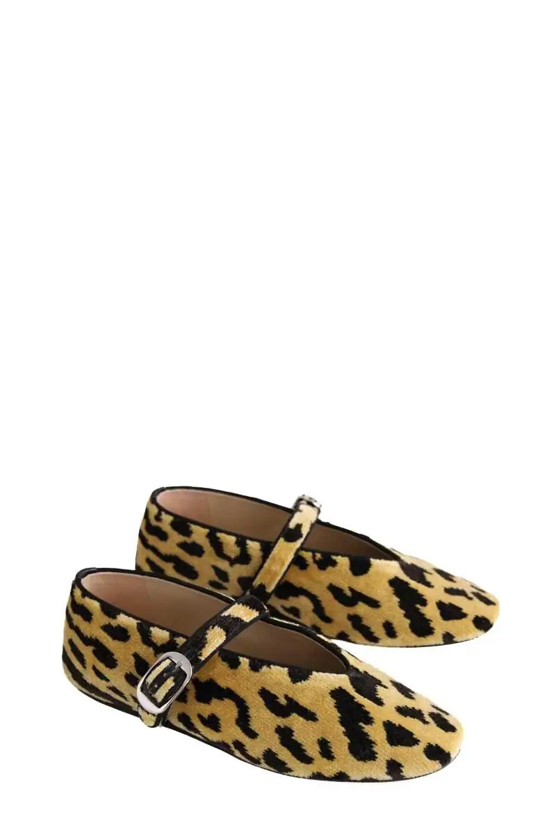 Ballerines Le Monde Beryl Jaune en Velours