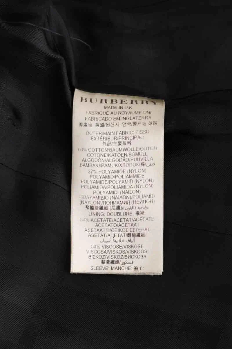 Trench-coat Burberry Noir en Coton