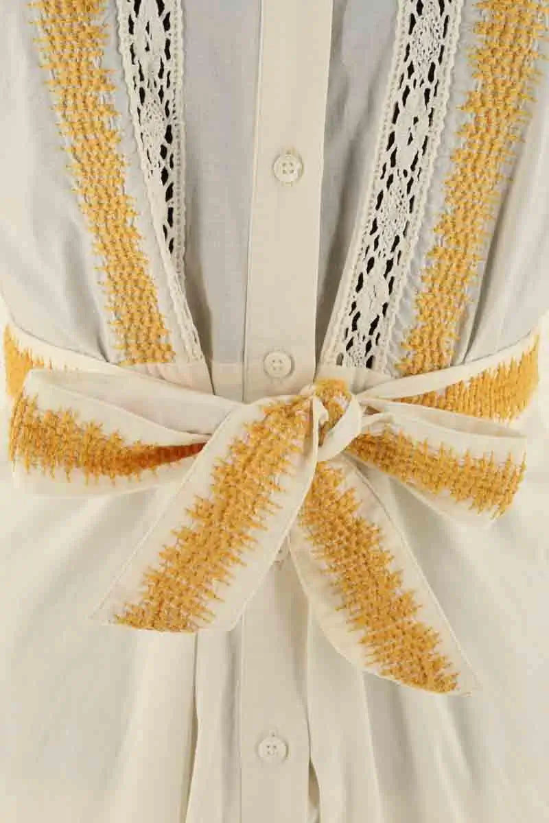 Robe Sézane Beige en Coton