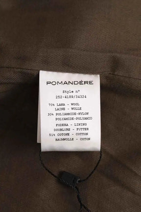 Manteau Pomandère Kaki en Laine