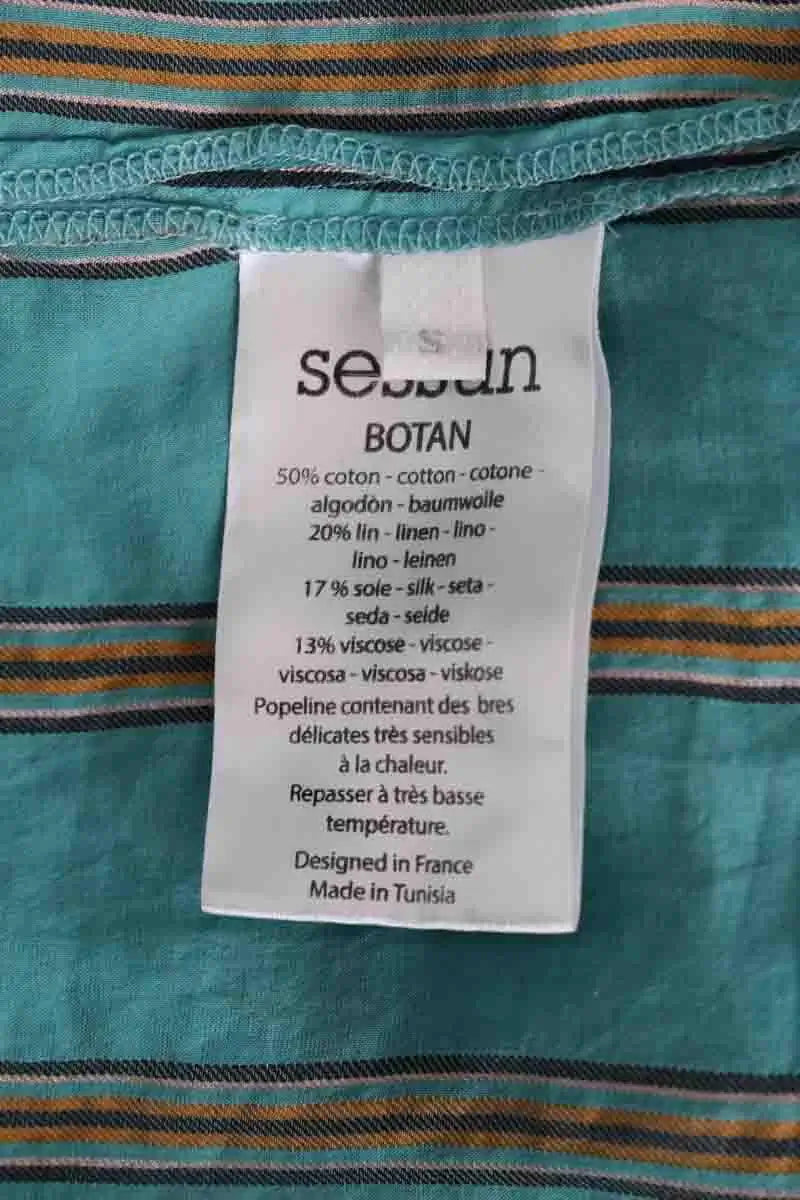 Chemise Sessun Bleu en Coton