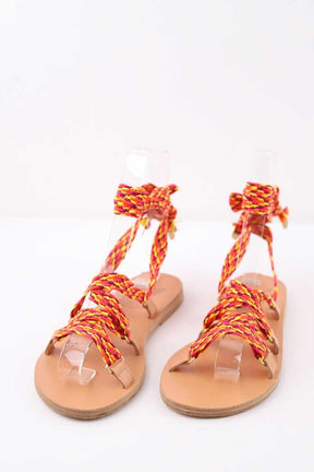 Sandales Handmade In Greece  Rouge