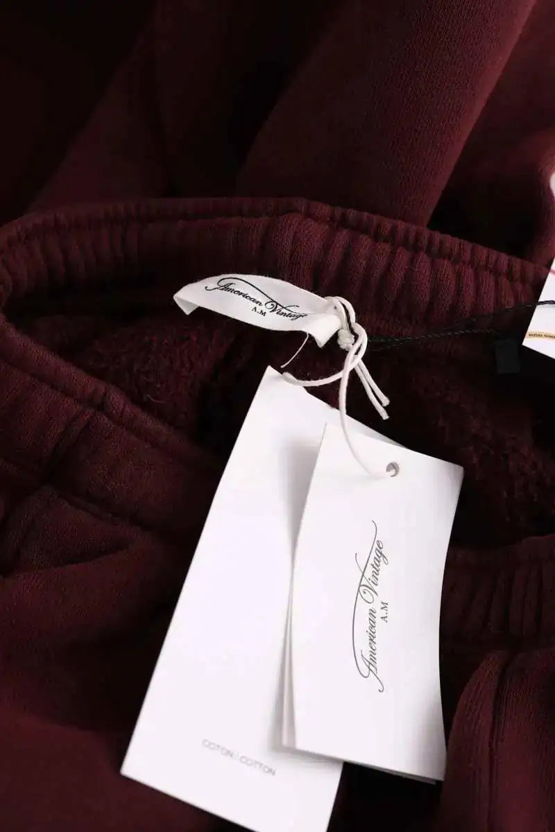 Pantalon de sport American Vintage Bordeaux en Coton