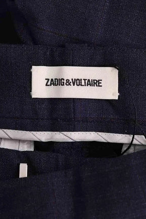 Pantalon droit Zadig & Voltaire Bleu en Synthétique