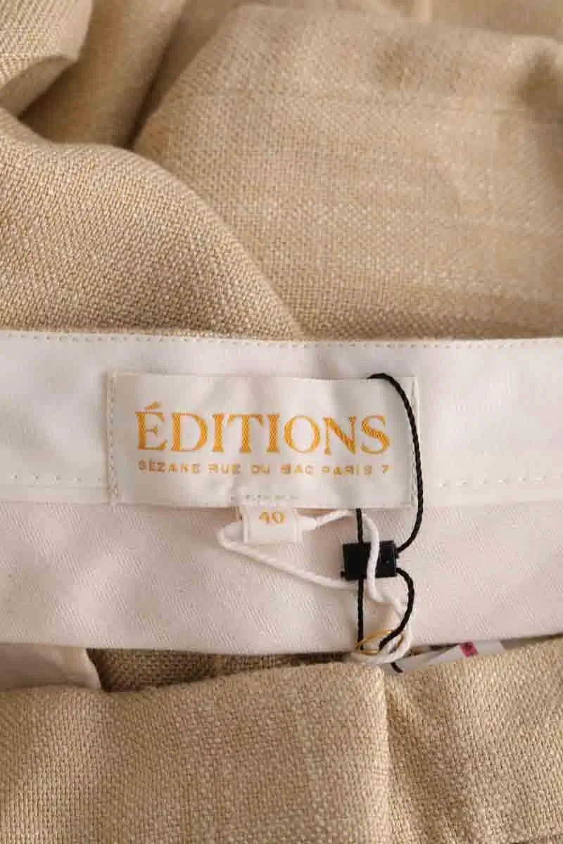 Pantalon large Sézane Beige en Viscose