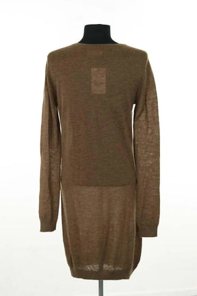 Robe American Vintage Marron en Cachemire