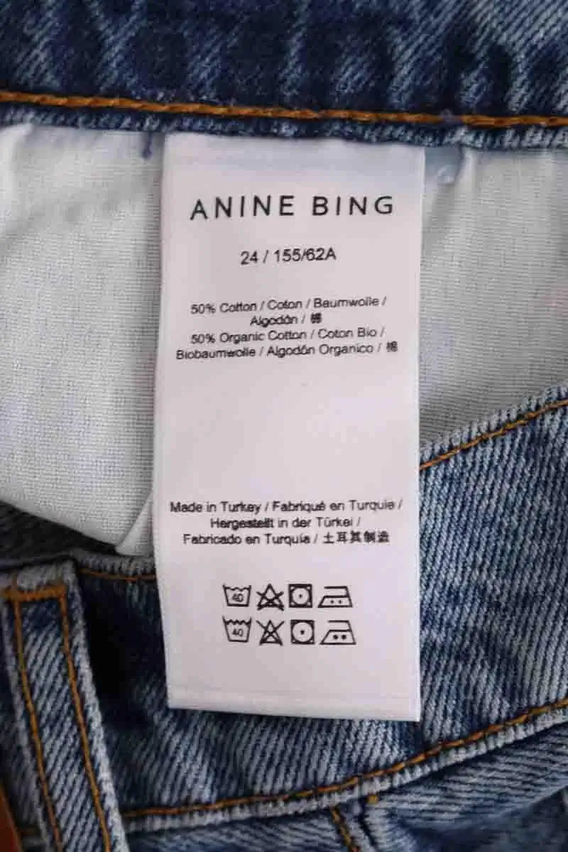 Jean large Anine Bing Bleu en Coton