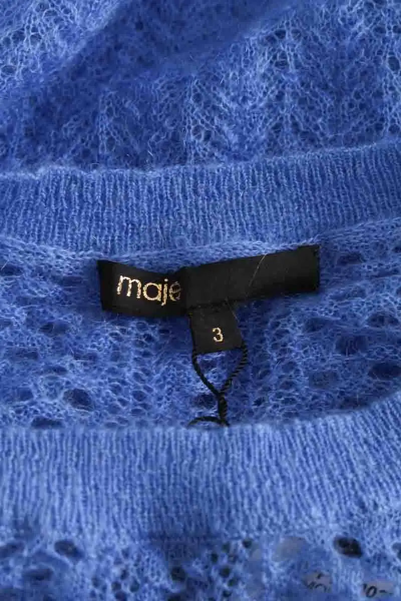 Pull Maje Bleu en Synthétique