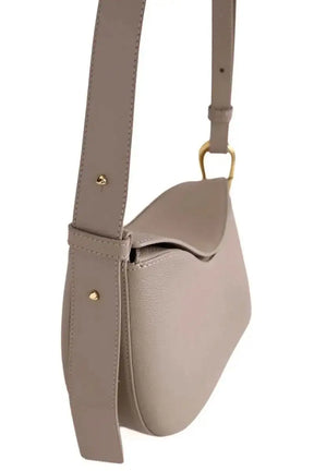 Sac à bandoulière Polène Tonca Gris en Cuir
