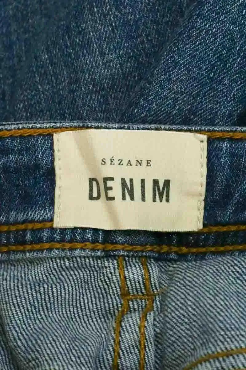 Jean slim Sézane Blanc en Coton