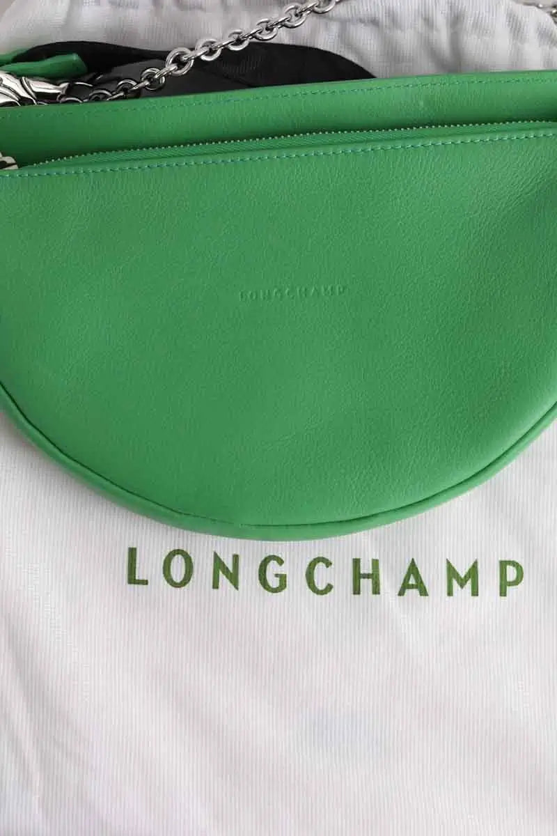 Sac à bandoulière Longchamp Smile Vert en Cuir