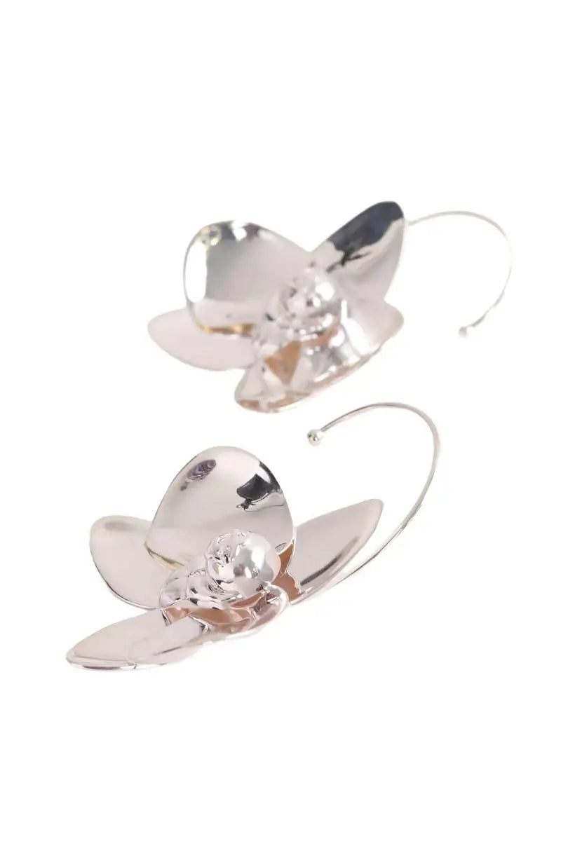 Boucles d'oreilles Casablanca Orchid Earrings Argent en Acier