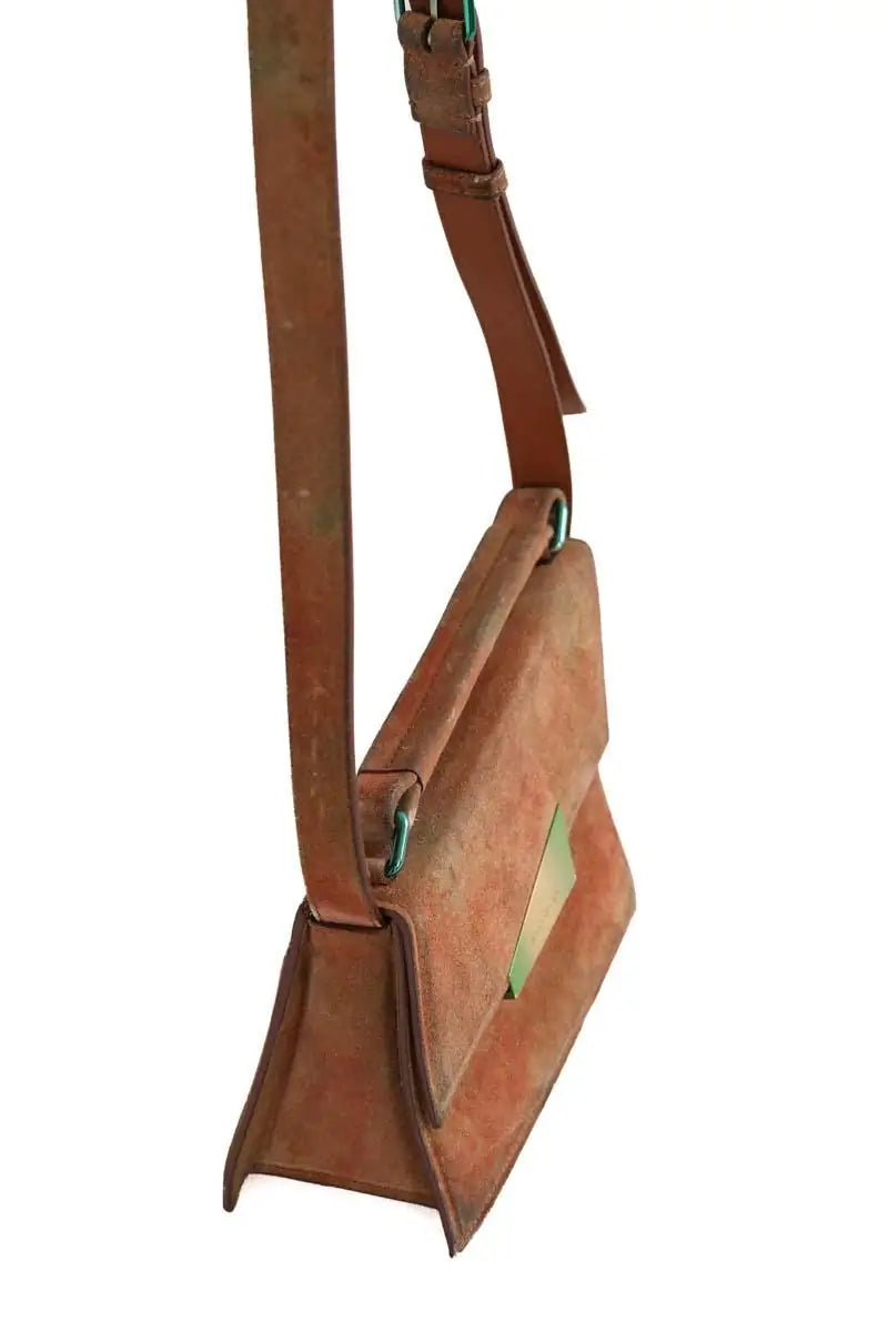Sac à bandoulière Acne Studios Distortion Marron en Daim