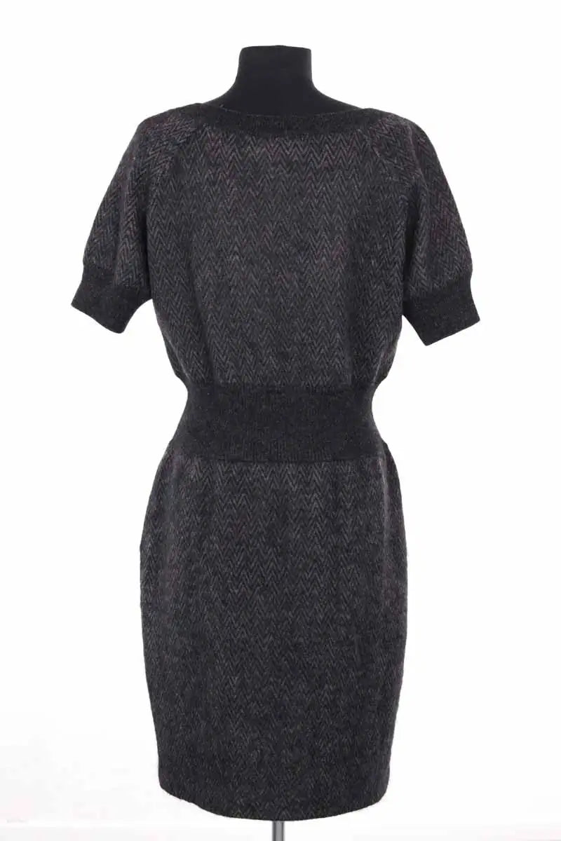 Robe Louis Vuitton Noir en Laine