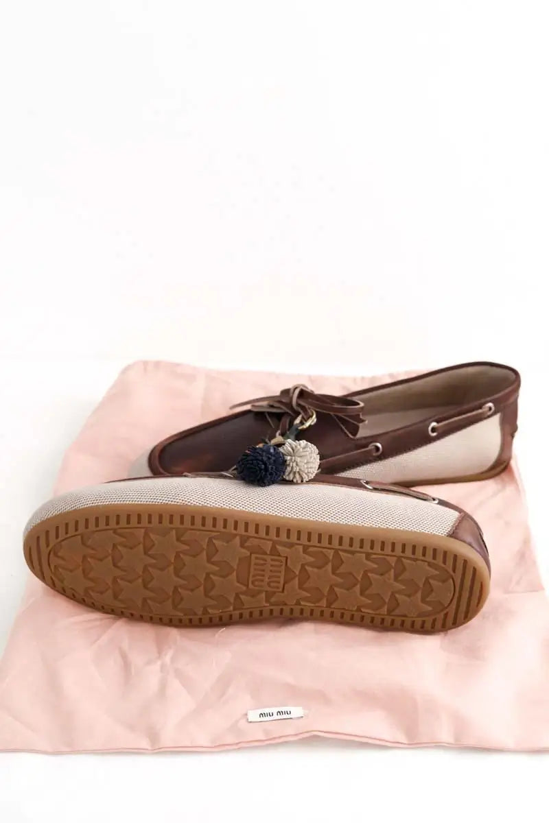Mocassins Miu Miu Marron en Cuir