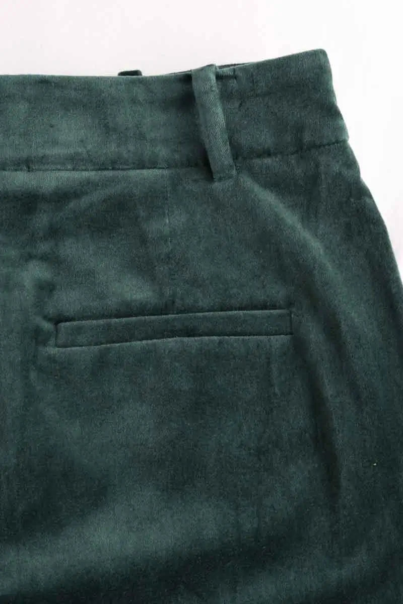 Pantalon droit Boden Vert en Velours