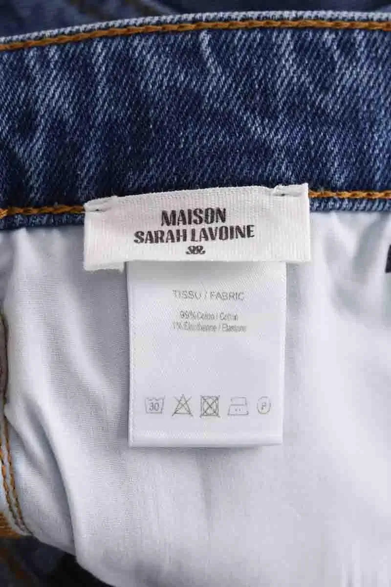 Jean droit Maison Sarah Lavoine Bleu en Coton