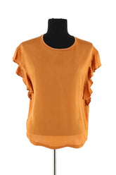 T-shirt Maje Orange en Soie, taille S - Seconde Main