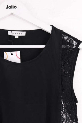 Robe Sandro Noir en Soie