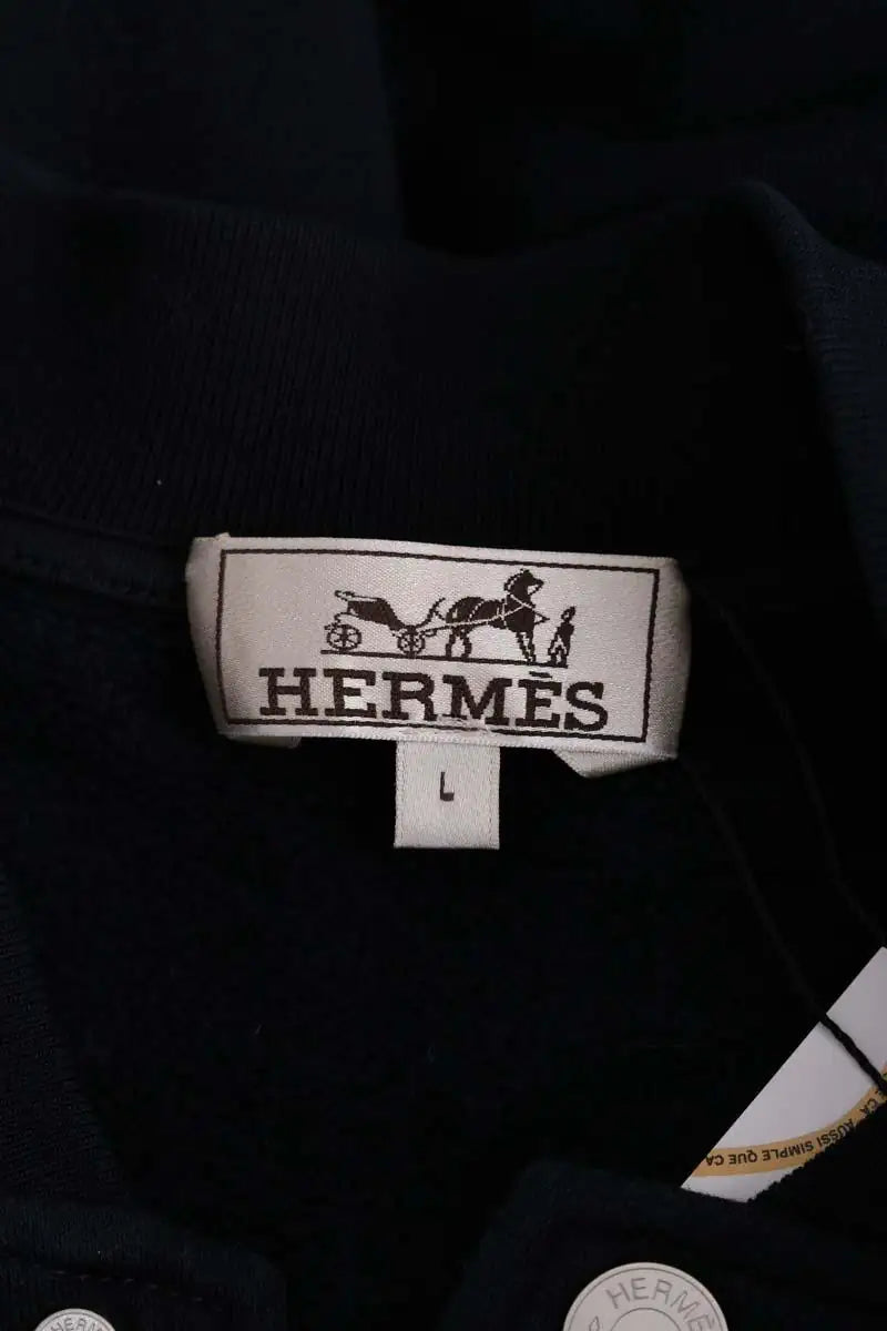 Gilet Hermès Bleu en Coton
