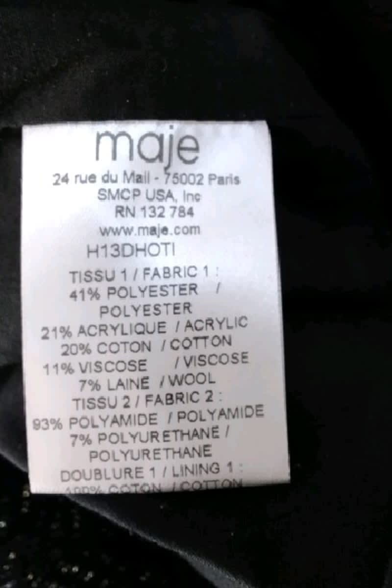 Robe Maje  Noir