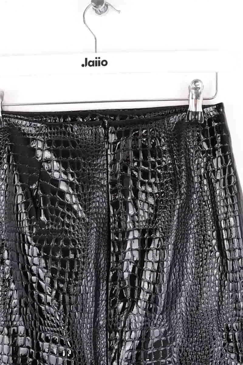 Jupe L'agence Gerard croc mini skirt Noir en Synthétique