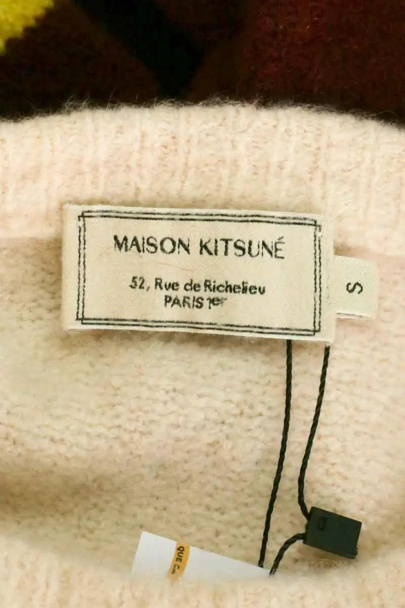 Pull Kitsuné Multicolore en Laine