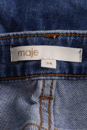 Jean bootcut Maje Bleu en Coton - élasthanne