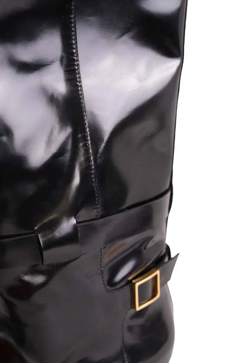 Bottes Tod's Noir en Cuir verni