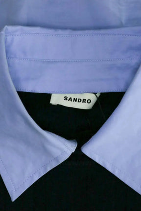 Pull Sandro Marine en Laine