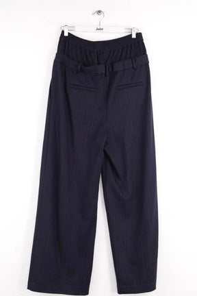 Pantalon large Tibi Bleu en Laine