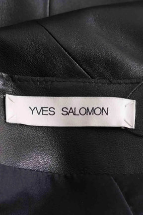 Jupe Yves Salomon Noir en Cuir