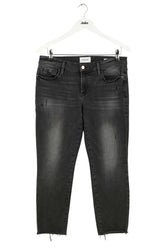 Jean slim Frame Le Garçcon Crop Noir en Coton, taille S - Seconde Main
