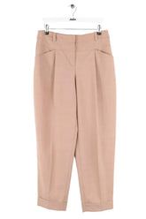 Pantalon droit Claudie Pierlot Beige en Synthétique, taille L - Seconde Main