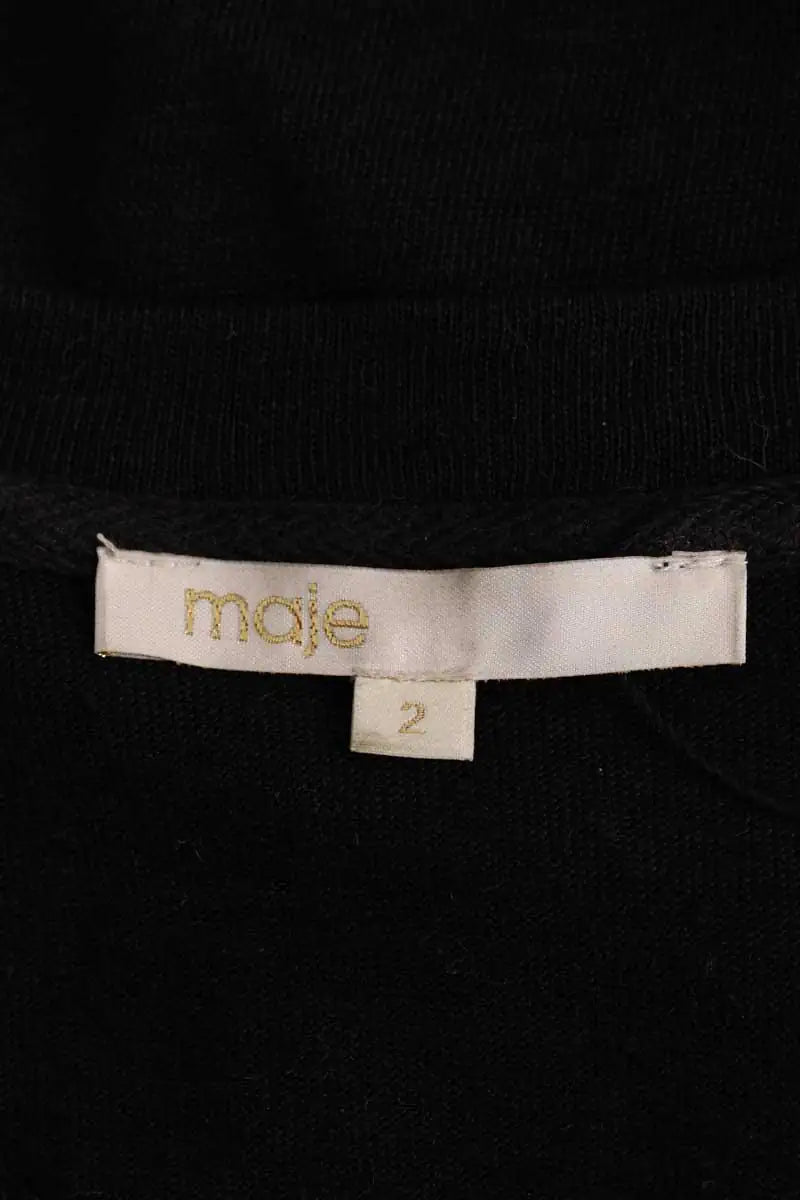T-shirt Maje Noir en Coton