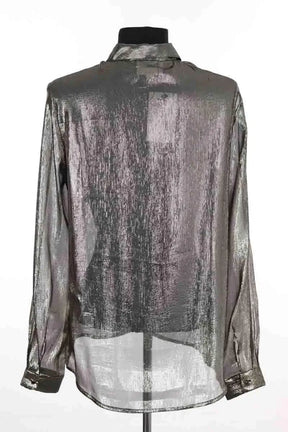 Chemise Sézane Argent en Soie