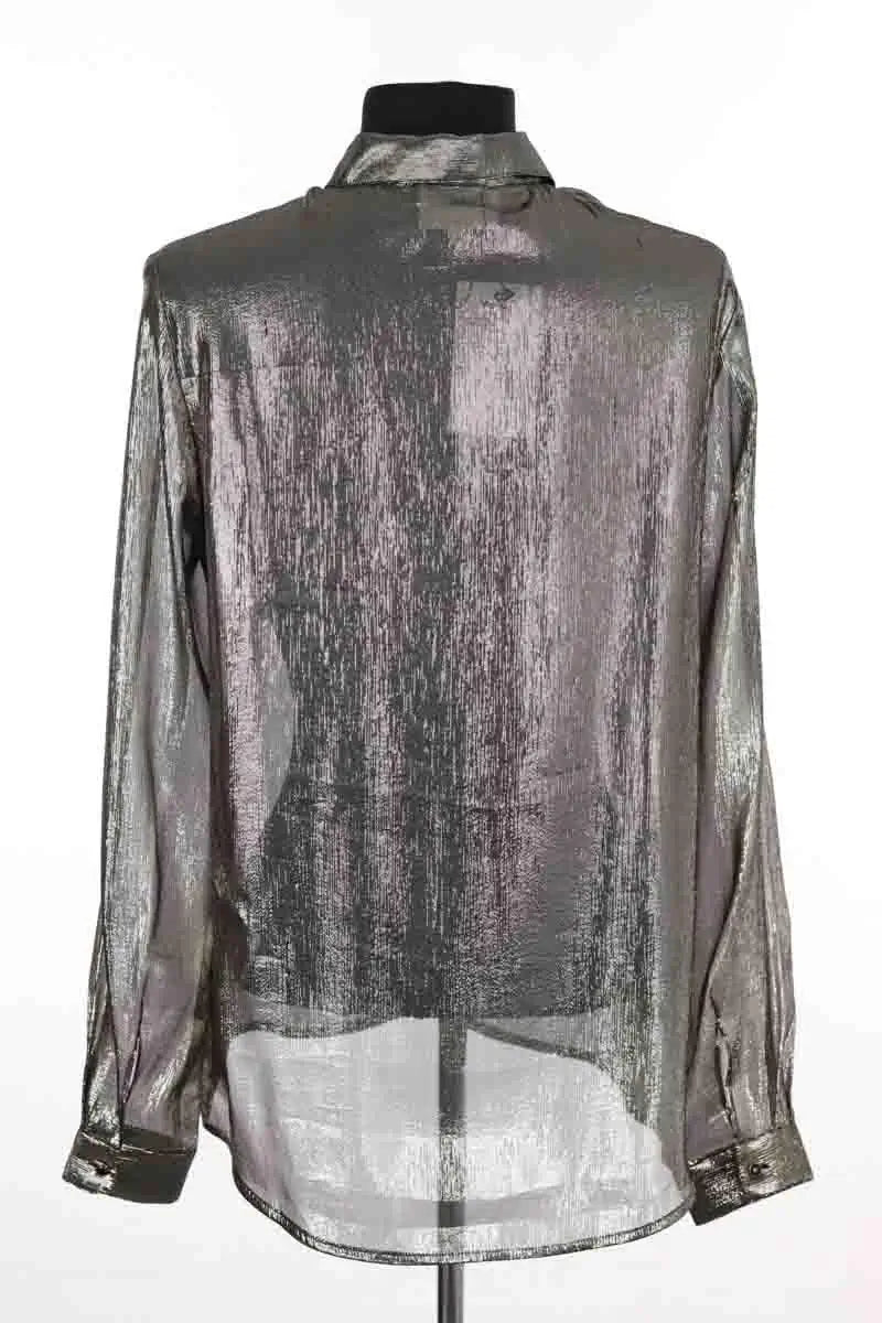 Chemise Sézane Argent en Soie