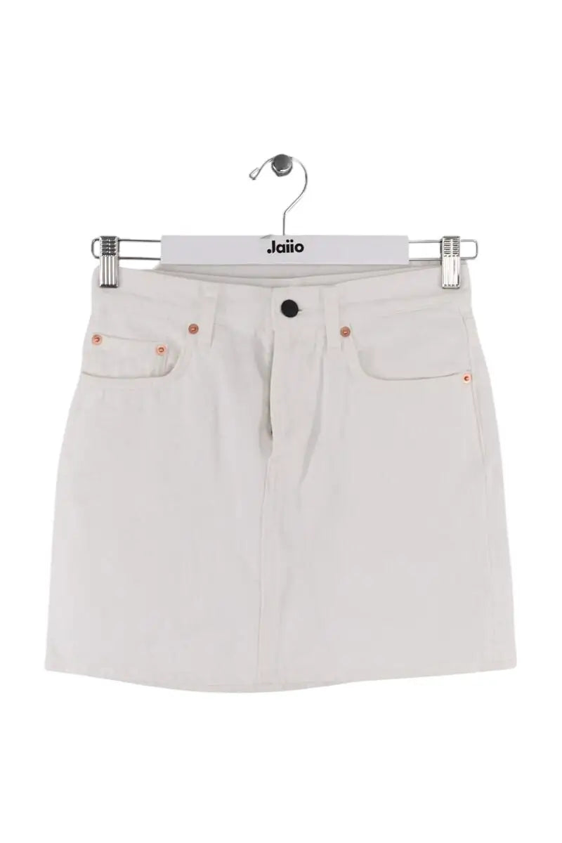 Mini jupe WARDROBE.NYC Blanc en Coton, taille S - Seconde Main