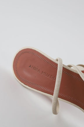 Talons Amina Muaddi  Ecru