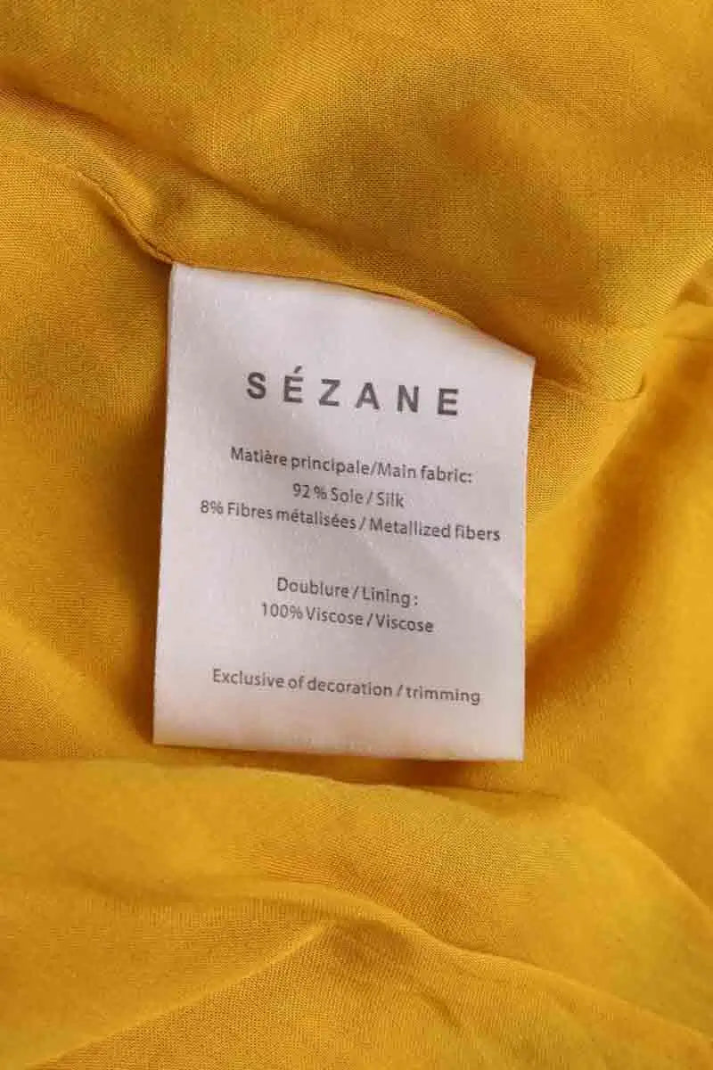 Robe Sézane Jaune en Soie