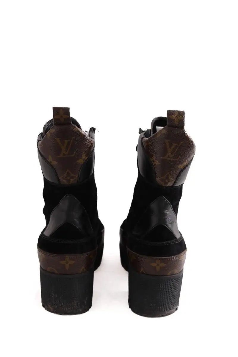 Boots à lacets Louis Vuitton Noir en Cuir