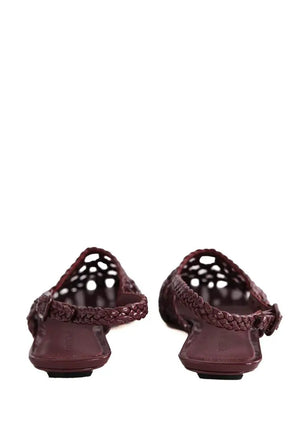 Mules Bottega Veneta Bordeaux en Cuir