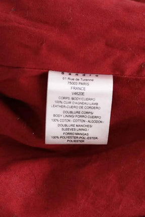 Veste Sandro Rouge en Cuir